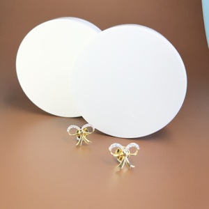 18K Rose Gold <b>Cute</b> Bowknot Natural Diamond Stud <b>Earrings</b> Round Brilliant Cut Women's Everyday Wear And Wedding Gift Jewelry - Product Image 4