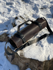 Handmade Leather Knife <b>Roll</b> Chef Knife Carrier Organizer Kitchen <b>Tool</b> Storage Durable Travel <b>Bag</b> LKR-0323 - Product Image 1