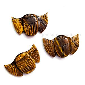 Natural <b>Tiger</b> <b>Eye</b> Scarab Shape Gemstone Beads 22mm Beetle Face Hand Carved Loose <b>Tiger</b> <b>Eye</b> Stone Beads For Jewelry Making Bulk - Product Image 4