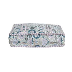 Sac fourre-tout en coton matelassé fait main, écologique, léger, durable, style bohème, avec fermeture éclair, imprimé floral, réversible, lavable, pour la plage - Product Image 3