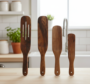 Ustensiles en bois de luxe faits à la main, robustes, jetables, pour la cuisine et la salle à manger, écologiques - Product Image 1