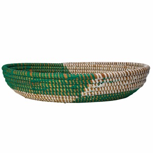 Panier ovale en herbe tressée pour fruits, panier de rangement fait main, vente en gros, écologique, fabriqué au Vietnam - Product Image 1