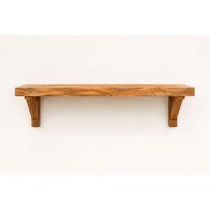 Estante Flotante de Pared de Madera de Mango Hecho a Mano con Soportes - Almacenamiento para el Hogar al por Mayor - Product Image 1