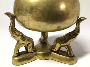 Brass Incense Bowl with <b>Elephant</b> Legs | Traditional Loban Dhoop Burner | Aromatic <b>Decorative</b> Home Fragrance Holder | Hand-made - Product Image 3
