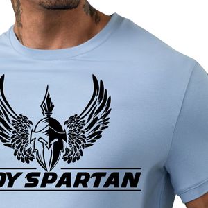 Camiseta Deportiva para Hombre, Color Azul Claro, con Estampado Gráfico, Cuello Redondo, Manga Corta, para Gimnasio, Entrenamiento, Deporte, Casual - Product Image 4