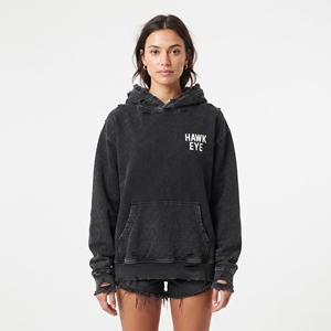 Sweat-shirt à capuche décontracté en coton imprimé pour femme, pull molletonné d'hiver effet vieilli avec poches, personnalisable - Product Image 5