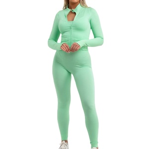 Conjuntos Deportivos de Manga Larga para Mujer, 3 Piezas, Traje de Yoga Sólido, Ropa Deportiva Transpirable, Conjuntos de Yoga 2026 - Product Image 3
