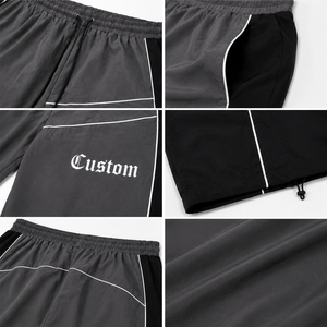 Men's Lightweight Polyester/Nylon Technical Track <b>Pants</b> Reflective <b>Line</b> Design Adjustable Hem Performance Outdoor Casual Wide - Product Image 4