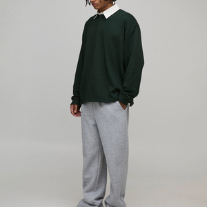 Polo de Manga Larga para Hombre, Color Verde Oscuro, Tejido de Algodón, Estilo Casual, Corte Regular, Diseño con Botones, Antiarrugas - Product Image 5