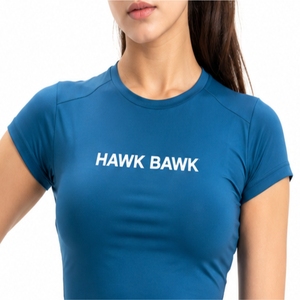 <b>Women</b> Short Sleeve <b>Compression</b> Shirt Premium Stretch Breathable Quick Dry Lightweight Performance Comfortable Fabric For Wear - Product Image 4