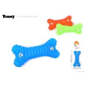Juguete Masticable para Mascotas Yommy, Hueso de 14.6cm, Azul, Verde, Naranja, Juguete para Perros - Product Image 1
