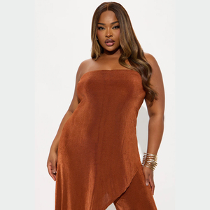 Mono de tirantes finos estilo HO, nuevo diseño, sin mangas, con pantalón acampanado, para mujer - Product Image 5