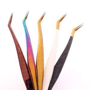 Meilleures pinces à épiler professionnelles pour extensions de cils, pointes en fibre pour une adhérence parfaite aux cils, ne glissent jamais même sur des cils de 0,03 mm - Product Image 2