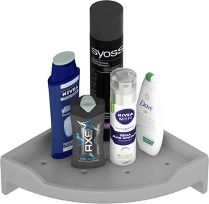 Estante de Esquina de Tres Niveles de 12 Pulgadas para Baño, Torre de Almacenamiento Extra Grande para Productos de Cuidado del Cabello y Cosméticos - Product Image 1