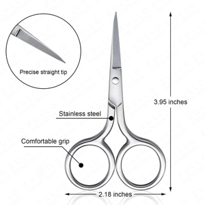 Ciseaux à ongles en acier inoxydable arc-en-ciel, lames pointues, logo personnalisé disponible, taille personnalisée pour les soins des ongles - Product Image 3