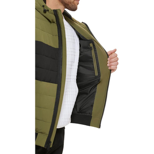 Quilted Winter Puffer Coat With Hood And Full Zip For Womens Casual Cold Weather - Product Image 3