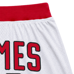 <b>Men</b> White <b>Red</b> Sublimated Mesh Basketball <b>Shorts</b> Digital Print Polyester Sports <b>Shorts</b> Performance Team Training Clothing - Product Image 6