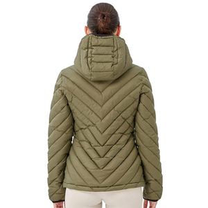 Chaquetas Acolchadas Transpirables para Mujer, Estilo Urbano, Colores Sólidos, Tela Estampada, Talla XL, Relleno de Algodón - Product Image 5