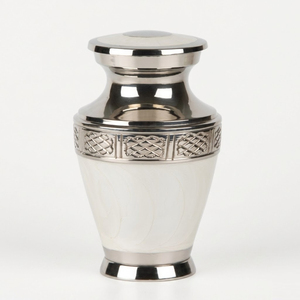 Premium White Mother of Pearl Brass Cremation <b>Urn</b> for Human Ashes Handcrafted <b>Large</b> Adult Funeral Burial <b>Urn</b> Memorial Keepsake - Product Image 3