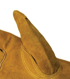 Yellow Anti-static Touchscreen <b>Gloves</b> with Blue Drawstring Button Closure Polyester Material 10 Inch Length Silicone-free - Product Image 5