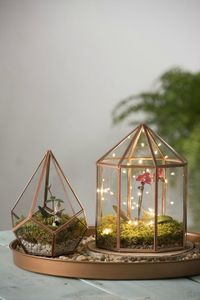 Mirrored Glass Jewelry Box - Hexagon glass jewelry <b>cases</b> - Product Image 5