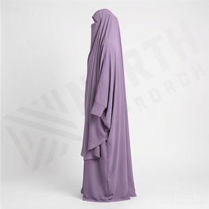 Abaya de una pieza hecha a mano con tela premium para Ramadán, venta al por mayor, vestido largo islámico modesto para mujeres musulmanas, fabricación en fábrica. - Product Image 3