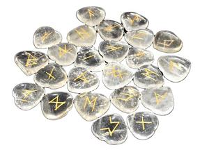 Cristaux de gemme naturels personnalisés, pierres de guérison, 7 chakras, cristal, Quartz, cœur Rune, ensemble de pierres - Product Image 1