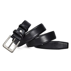 casual Genuine Cow Hide Leather <b>Belt</b> with Steel Buckle Versatile Black <b>for</b> Summer and <b>Jeans</b> Matching - Product Image 3