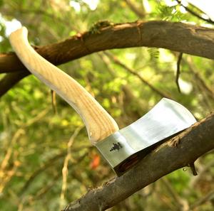 Hacha de tala de 28 pulgadas, hecha a mano, forjada, mango de madera de fresno, cubierta de cuero personalizable para trabajos al aire libre - Product Image 6