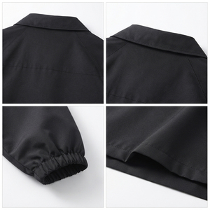Vestes décontractées pour hommes, coupe-vent léger uni, vêtements d'extérieur, logo personnalisé, fermeture à boutons pression, vêtements streetwear - Product Image 4