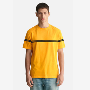 เสื้อยืด SOSH 4 สำหรับผู้ชาย ลายทางคู่คลาสสิก ผ้าฝ้าย 100% พิมพ์ลายดิจิทัลสไตล์สปอร์ต - Product Image 1