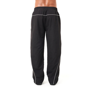 Ensemble de survêtement en nylon tissé personnalisé OEM pour homme, avec passepoil blanc, veste coupe-vent décontractée et pantalon de survêtement - Product Image 3