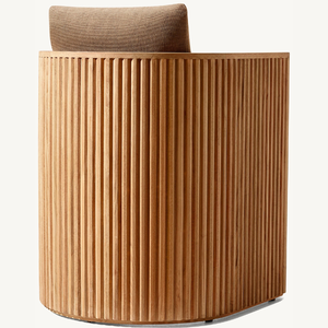 Sillón de madera de teca ecológico con un estilo moderno y sencillo, adecuado para uso duradero en exteriores. - Product Image 4