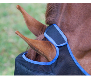Couvre-tête anti-mouches pour chevaux avec maille fine respirante pour la protection des yeux et des oreilles, conçu pour l'équitation, l'entraînement, le pâturage et l'usage quotidien - Product Image 3
