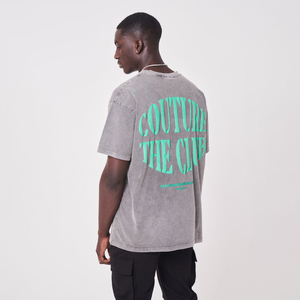 เสื้อยืดคอกลมทรงโอเวอร์ไซส์คุณภาพสูงสำหรับผู้ชาย พร้อมลายพิมพ์นูน ผ้าระบายอากาศเป็นมิตรกับสิ่งแวดล้อม บริการรับผลิตตามแบบ OEM - Product Image 4
