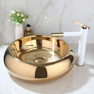 Lavabo de luxe en laiton doré de qualité supérieure, lavabo sur pied fait main en métal pour la maison, l'hôtel, le restaurant et les villas de luxe - Product Image 2