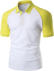 Polo raglan décontracté pour hommes, broderie 100% coton, manches longues, anti-rides, disponible en taille XL, motifs imprimés unis - Product Image 6