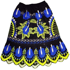Jupe Hawaïenne Longue en Satin Brodé Floral de Haute Qualité pour Femme, Motif Insulaire, Dernière Collection Guam Micronésie, Ornée de Paillettes - Product Image 4