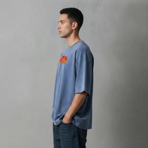 T-shirts Homme Grande Taille en Coton Lourd et Polyester, Manches Courtes, Épaules Tombantes, Respirants, Écologiques, Design Uni, Qualité Supérieure - Product Image 3