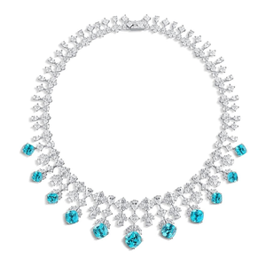Collier pour femme en argent sterling 925 plaqué or, diamant de laboratoire certifié IGI, bijoux en ambre, luxe classique, cadeau de fête - Product Image 1