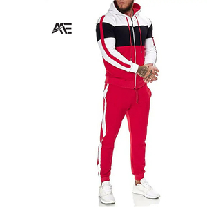 Ensemble de survêtement pour homme en polyester, color block, personnalisé, uniforme sportif scolaire, sweat à capuche et pantalon de jogging, pour le jour du match et l'entraînement, vente en gros, fabrication - Product Image 2