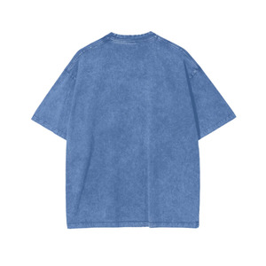 Camiseta de microfibra de algodón de 240 g/m² de gran tamaño para mujer, con bordado tie-dye, estilo streetwear, hombros caídos, color blanco - Product Image 6