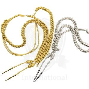 Bullion Wire Gold Aiguilettes Uniform Cords Metal Tip Factory Direct Supply Best Quality Custom Shoulder Cord for Ceremony - Product Image 2