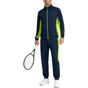 Ensemble de survêtement pour homme, 2 pièces, ensemble de jogging athlétique, ensemble complet avec fermeture éclair, survêtement de sport pour homme - Product Image 1