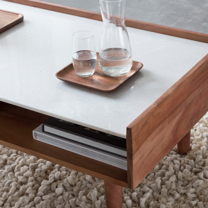 Table basse en bois d'acacia Vandana Aston Arista - Product Image 3