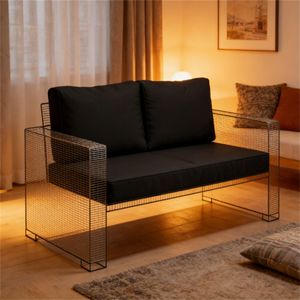 Cuscino Nero Spesso per Mobili da Terrazzo, Cuscino per Divano da Esterno (Solo Cuscino) - Product Image 1