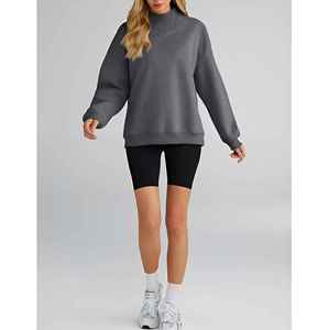 Sweat-shirt décontracté élégant en coton doux avec un design streetwear moderne, idéal pour la superposition, pour femme, été. - Product Image 6
