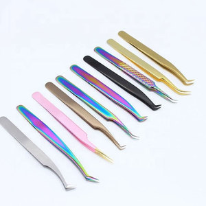 Pinzas para Pestañas de Acero Inoxidable Personalizadas en Oferta, Pinzas Curvas y Rectas para Extensión de Pestañas, Venta al por Mayor, Antiestáticas, OEM - Product Image 2