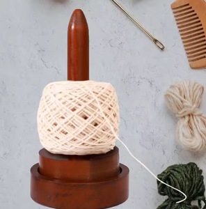 Wooden Yarn Holder Yarn Stand Rotating Ball Winder Knitting Crochet Thread Organizer <b>for</b> Handcrafts Use - Product Image 4