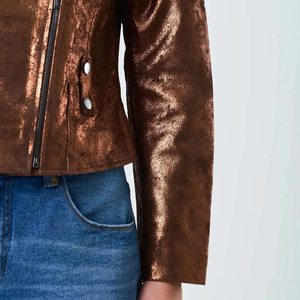 2026 New Breathable Latest Design <b>Women's</b> Genuine <b>Leather</b> Jackets Custom Logo Custom Made High Quality Winter - Product Image 5
